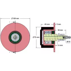 Roller no. 11 – steel and rubber support roller Ø78 mm for Grimme machines | OEM Grimme 200.10202, 200.10208, 200.29586 | made by KiJ
