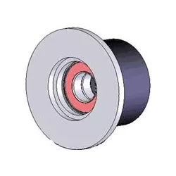 Roller no. 57 – steel and rubber support roller Ø75 mm for Grimme machines | OEM Grimme 088.00337, 001.00340 | made by KiJ