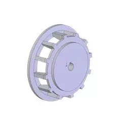 Roller no. 171 – cast iron drive roller Ø258 mm, pitch 35 mm, for Grimme machines | OEM Grimme 006.00537 | made by KiJ