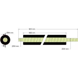 Roller no. 255 – steel and rubber scraper roller Ø64 mm for Grimme machines | OEM Grimme 076.01516 | made by KiJ