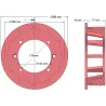 Roller no. 102 – cast iron drive roller Ø256 mm, pitch 35 mm, for Grimme machines | OEM Grimme 006.00058, 006.00638 | made by KiJ