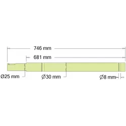 Roller no. 259 – steel drive shaft Ø30 mm for Grimme machines | OEM Grimme 037.02264 | made by KiJ