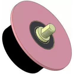Roller no. 10 – steel and rubber support roller Ø100 mm for Wuhlmaus machines | OEM Wuhlmaus 000.03.004.00 | made by KiJ