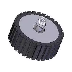 Roller no. 17 – cast iron and rubber roller Ø198 mm | made by KiJ