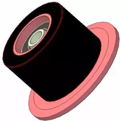 Roller no. 23 – steel and rubber support roller Ø110 mm for ROPA machines | OEM ROPA 252066 | made by KiJ