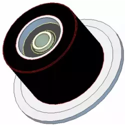 Roller no. 23H – steel and rubber support roller Ø110 mm for Holmer machines | OEM Holmer 1130020688 | made by KiJ