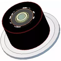 Roller no. 24H – steel and rubber support roller Ø110 mm for Holmer machines | OEM Holmer 252061, 1130006938 | made by KiJ