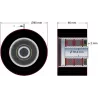 Roller no. 188 – steel and rubber roller Ø95 mm for ROPA machines | OEM ROPA 252096 | made by KiJ