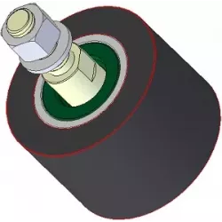 Roller no. 189 – steel and rubber support roller Ø90 mm for Holmer machines | OEM Holmer 1131002796 | made by KiJ
