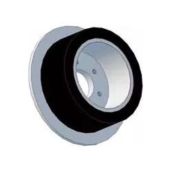 Roller no. 190 – steel and rubber drive roller Ø200 mm for Holmer machines | OEM Holmer 1130010341 | made by KiJ