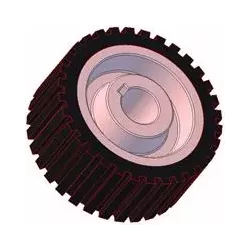 Roller no. 202 – cast iron and rubber drive roller Ø132 mm for Grimme machines | OEM Grimme 076.01046, 076.00971 | made by KiJ