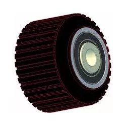 Roller no. 204 – steel and rubber support roller Ø90 mm for ROPA machines | OEM ROPA 252079 | made by KiJ