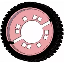 Roller no. 225 – steel and rubber drive roller Ø194 mm for Grimme machines | OEM Grimme 076.04059 | made by KiJ