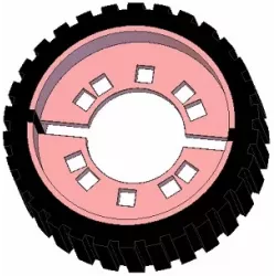 Roller no. 230 – steel and rubber drive roller Ø194 mm for Grimme machines | OEM Grimme 076.04013 | made by KiJ