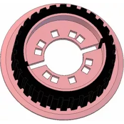 Roller no. 231 – steel and rubber drive roller Ø194 mm for Grimme machines | OEM Grimme 076.04011 | made by KiJ