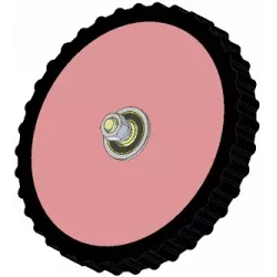 Roller no. 234 – steel and rubber pressure roller Ø340 mm for Wuhlmaus machines | OEM Wuhlmaus 000.03.142.00 | made by KiJ