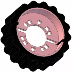 Roller no. 237 – steel and rubber drive roller Ø215 mm, pitch 35 mm, for Grimme machines | OEM Grimme 076.03514 | made by KiJ