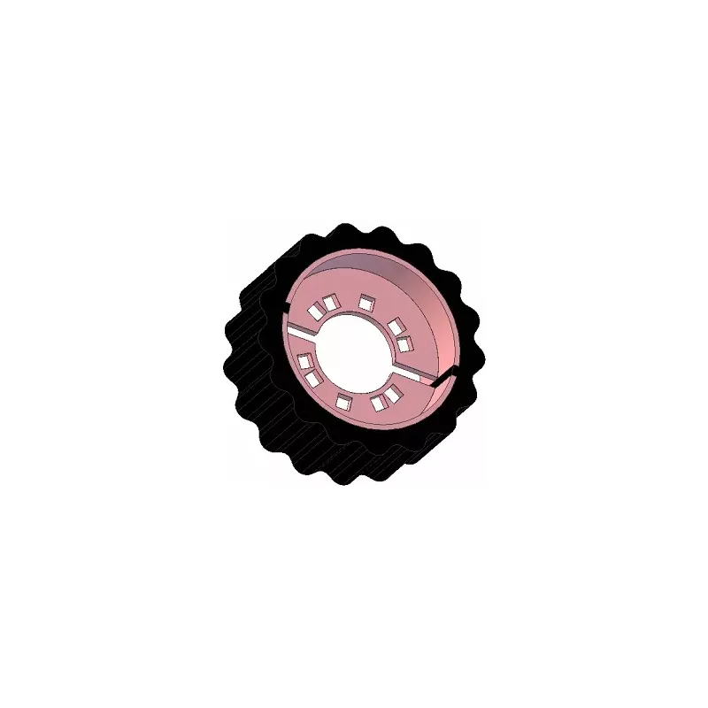 Roller no. 237 – steel and rubber drive roller Ø215 mm, pitch 35 mm, for Grimme machines | OEM Grimme 076.03514 | made by KiJ