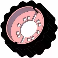 Roller no. 241 – steel and rubber drive roller Ø217 mm, pitch 40 mm, for Grimme machines | OEM Grimme 076.03504 | made by KiJ