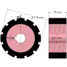 Roller no. 266 – steel and rubber drive roller Ø170 mm for AVR machines | OEM AVR 742.20.80 | made by KiJ