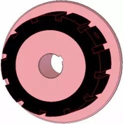 Roller no. 267 – steel and rubber drive roller Ø170 mm for AVR machines | OEM AVR 742.20.70 | made by KiJ