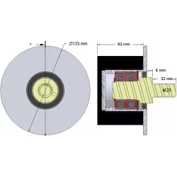 Roller no. 269 – steel and rubber support roller Ø95 mm for AVR machines | OEM AVR 02.16.20 | made by KiJ