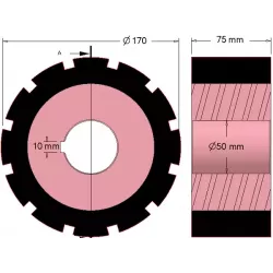 Roller no. 271 – steel and rubber drive roller Ø170 mm for AVR machines | OEM AVR 742.20.85 | made by KiJ