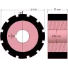Roller no. 271 – steel and rubber drive roller Ø170 mm for AVR machines | OEM AVR 742.20.85 | made by KiJ