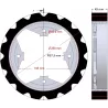 Roller no. 274 – steel and rubber drive roller Ø250 mm for Dewulf machines | OEM Dewulf 0000005328 | made by KiJ