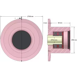 Roller no. 275 – steel support roller Ø80 mm, pitch 64 mm, for Samon machines | made by KiJ