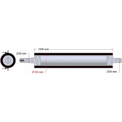 Roller no. 282 – steel and rubber scraper roller Ø100 mm for AVR machines | OEM AVR 282.16.20 | made by KiJ