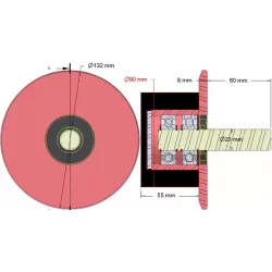 Roller no. 287 – steel and rubber support roller Ø90 mm for Dewulf machines | OEM Dewulf 2660029C | made by KiJ