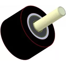 Roller no. 294a – steel and rubber support roller Ø90 mm for Dewulf machines | made by KiJ