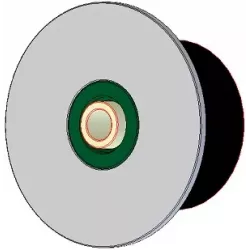 Roller no. 297 – steel and rubber support roller Ø90 mm for Holaras machines | made by KiJ
