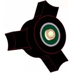 Roller no. 298 – steel and rubber roller for Dewulf machines | made by KiJ