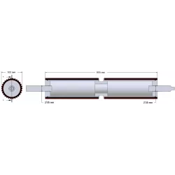 Roller no. 301 – steel and rubber drive shaft Ø122 mm | OEM 187.235.00 | made by KiJ