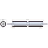 Roller no. 301 – steel and rubber drive shaft Ø122 mm | OEM 187.235.00 | made by KiJ