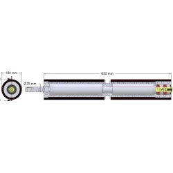 Roller no. 302 – steel and rubber drive shaft Ø104 mm | OEM 165.157.00 | made by KiJ