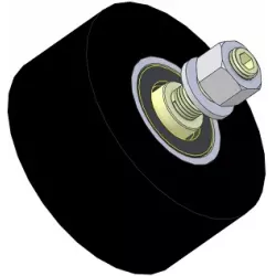 Roller no. 312 – steel and rubber support roller Ø110 mm for Guaresi machines | OEM Guaresi P7300572000 | made by KiJ