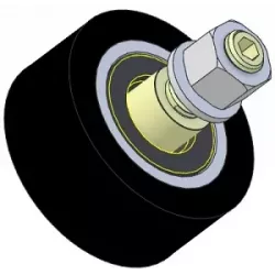 Roller no. 313 – steel and rubber support roller Ø80 mm for Guaresi machines | OEM Guaresi P7714120000 | made by KiJ