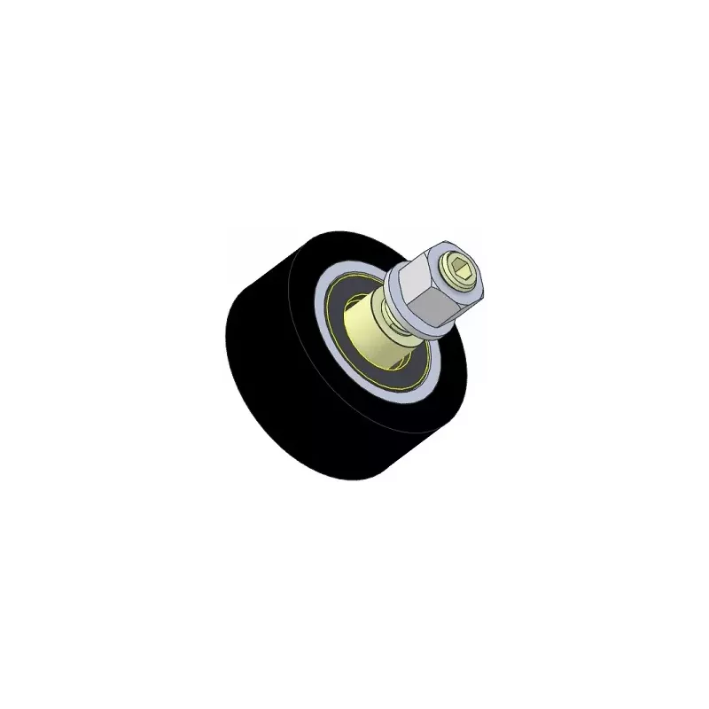 Roller no. 313 – steel and rubber support roller Ø80 mm for Guaresi machines | OEM Guaresi P7714120000 | made by KiJ
