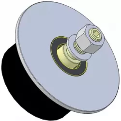 Roller no. 314 – steel and rubber support roller Ø90 mm for Guaresi machines | OEM Guaresi P7708050000 | made by KiJ