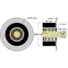 Roller no. 314a – steel and rubber support roller Ø90 mm for Guaresi machines | made by KiJ