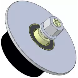 Roller no. 315 – steel and rubber support roller Ø80 mm for Guaresi machines | OEM Guaresi P7755190000 | made by KiJ