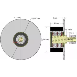 Roller no. 315 – steel and rubber support roller Ø80 mm for Guaresi machines | OEM Guaresi P7755190000 | made by KiJ