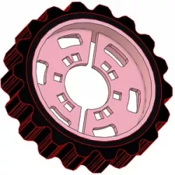 Roller no. 320 – steel and rubber drive roller Ø263 mm, pitch 40 mm, for Grimme machines | OEM Grimme 076.04048 | made by KiJ