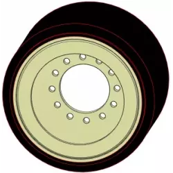 Roller no. 343 (reconditioning only) – reconditioning: roller Ø360 mm | OEM 0007500240 | made by KiJ