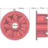 Roller no. 27 – cast iron guide roller Ø103 mm for Anna Z644 potato harvester | OEM Anna 5644-60-005, 090.60.013.02 | made by KiJ