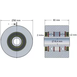 Roller no. 58 – steel roller Ø80 mm for Reekie machines | OEM Reekie RSS1139 | made by KiJ