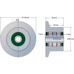 Roller no. 59 – steel return roller Ø80 mm for Reekie machines | OEM Reekie RSS1138 | made by KiJ